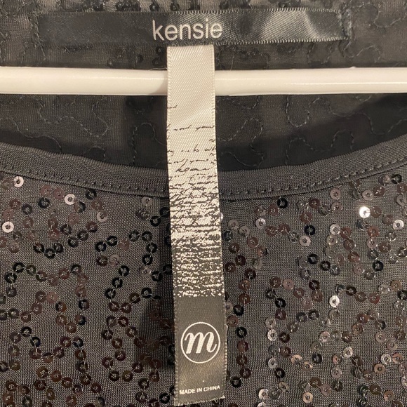 Black sequin mini dress ling sleeves Kenzie medium - Picture 4 of 4